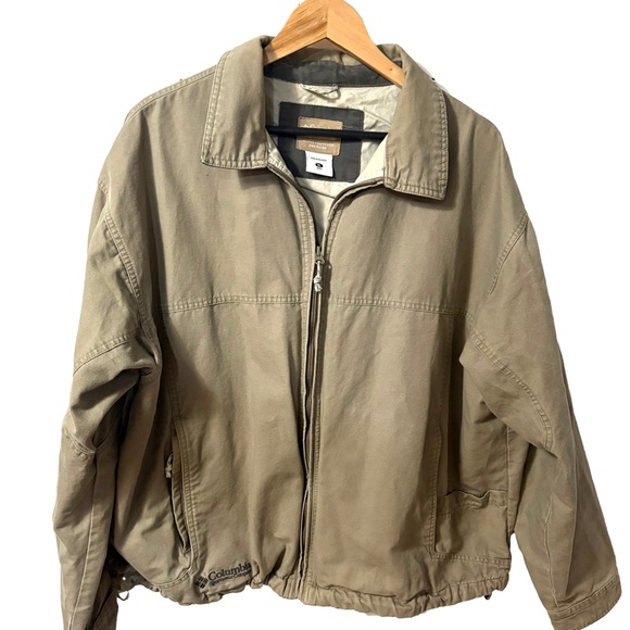 Columbia Vintage Khaki Full-Zip Jacket - Picture 1 of 8